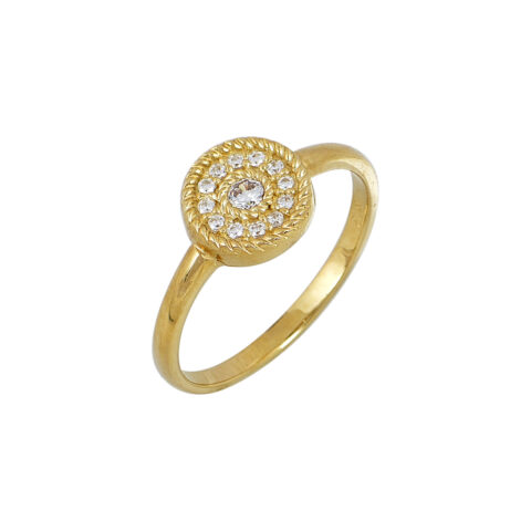 Εικόνα Πρώτη Χρυσό δαχτυλίδι Κύκλος Ζιργκόν