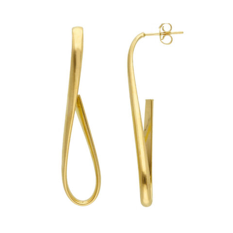 Χρυσά σκουλαρίκια 18Κ σε σχέδιο στριφτής σταγόνας